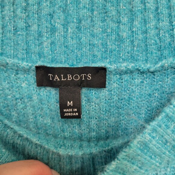 Talbots longsleeve boat neck pull over Sweater size medium blue - Picture 7 of 8